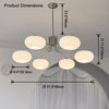 WOMO Frosted Glass Arm Chandelier-WM2797 thumbnail