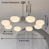 WOMO Frosted Glass Arm Chandelier-WM2797 thumbnail