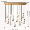 WOMO Raindrop Glass Chandelier-WM2810 thumbnail