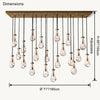WOMO Raindrop Glass Chandelier-WM2810 thumbnail