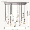 WOMO Raindrop Glass Chandelier-WM2810 thumbnail