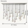 WOMO Raindrop Glass Chandelier-WM2810 thumbnail