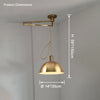 WOMO Glass Dome Offset Pendant Light-WM2591 thumbnail