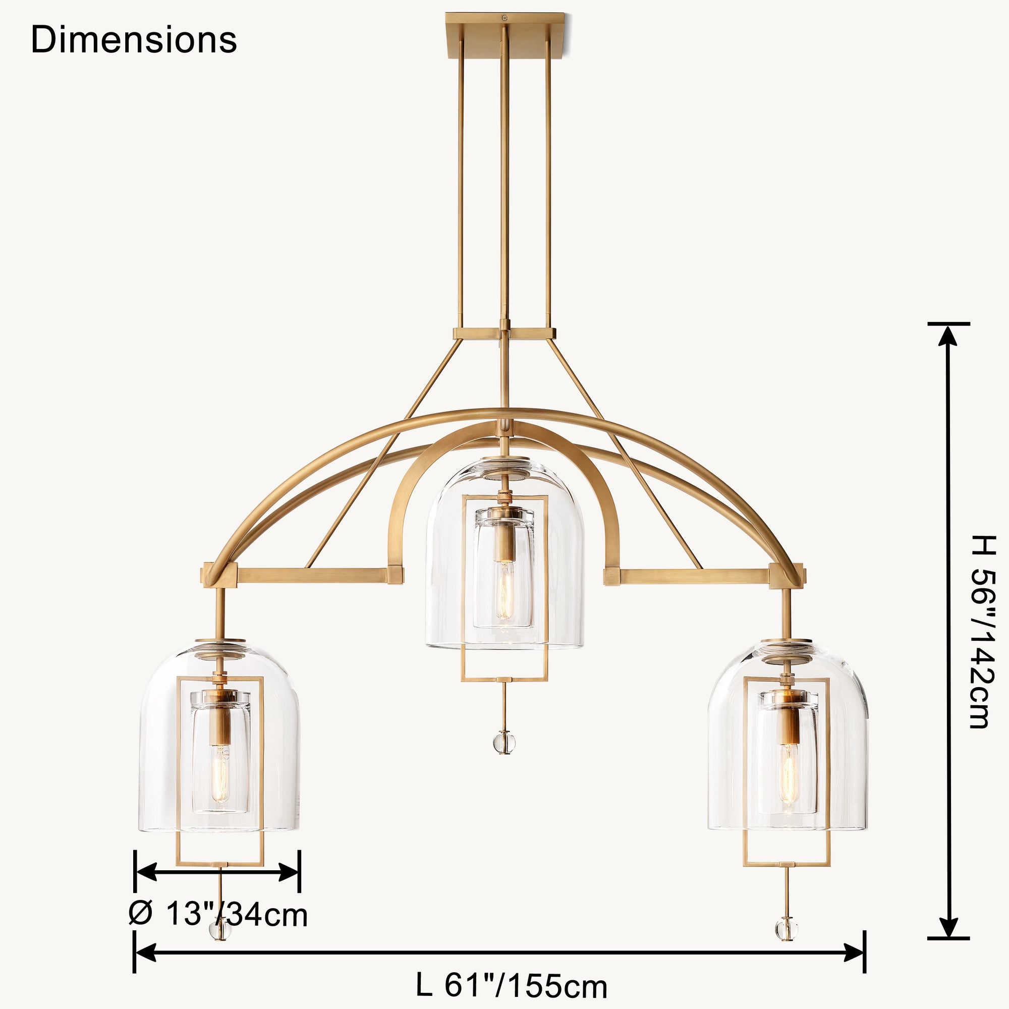 WOMO Bell Glass Chandelier-WM2814