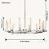 WOMO Candle Round Chandelier-WM2815 thumbnail