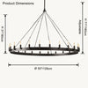 WOMO Candle Round Chandelier-WM2818 thumbnail