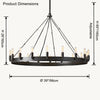 WOMO Candle Round Chandelier-WM2818 thumbnail
