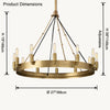 WOMO Candle Round Chandelier-WM2818 thumbnail