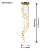 WOMO Cascading Cylinder Alabaster Chandelier-WM2827 thumbnail