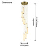 WOMO Cascading Cylinder Alabaster Chandelier-WM2827 thumbnail