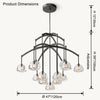 WOMO Multi Light Crystal Pendant Chandelier-WM2828 thumbnail