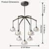 WOMO Multi Light Crystal Pendant Chandelier-WM2828 thumbnail