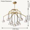 WOMO Multi Light Crystal Pendant Chandelier-WM2828 thumbnail