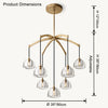 WOMO Multi Light Crystal Pendant Chandelier-WM2828 thumbnail