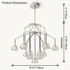 WOMO Multi Light Crystal Pendant Chandelier-WM2828 thumbnail