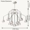 WOMO Multi Light Crystal Pendant Chandelier-WM2828 thumbnail
