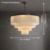 WOMO Tiered Alabaster Chandelier -WM2832 thumbnail