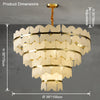 WOMO Butterfly Tiered Alabaster Chandelier-WM2851 thumbnail