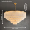 WOMO Tiered Round Alabaster Chandelier-WM2853 thumbnail
