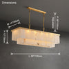 WOMO Rectangular Alabaster Chandelier-WM2854 thumbnail