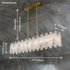WOMO Rectangular Alabaster Chandelier-WM2856 thumbnail