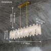 WOMO Rectangular Alabaster Chandelier-WM2856 thumbnail