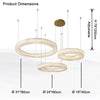 WOMO 3 Rings Alabaster Chandelier-WM2857 thumbnail