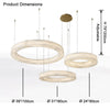 WOMO 3 Rings Alabaster Chandelier-WM2857 thumbnail