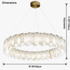 WOMO Luxury Alabaster Round Chandelier-WM2861 thumbnail