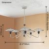 WOMO Mid Century Modern Arm Chandelier-WM2863 thumbnail