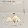 WOMO Pleated Shaded Wood Chandelier-WM2864 thumbnail