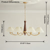 WOMO Pleated Shaded Wood Chandelier-WM2864 thumbnail