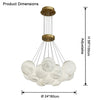 WOMO Cluster Globe Alabaster Pendant Chandelier-WM2865 thumbnail