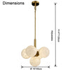 WOMO Tiered Alabaster Globe Chandelier-WM2867 thumbnail
