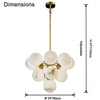 WOMO Tiered Alabaster Globe Chandelier-WM2867 thumbnail