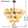 WOMO Tiered Alabaster Globe Chandelier-WM2867 thumbnail