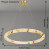 WOMO Alabaster Circular LED Chandelier-WM2874 thumbnail