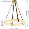 WOMO Alabaster Circular LED Chandelier-WM2874 thumbnail