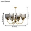 WOMO Polka Shaded Chandelier-WM2913 thumbnail