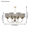WOMO Polka Shaded Chandelier-WM2913 thumbnail