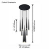 WOMO Cascading Tube Chandelier-WM2914 thumbnail