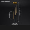WOMO Cascading Tube Chandelier-WM2914 thumbnail