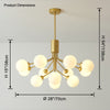 WOMO Frosted Glass Globe Chandelier-WM2915 thumbnail