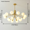 WOMO Frosted Glass Globe Chandelier-WM2915 thumbnail