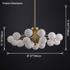WOMO Frosted Glass Globe Chandelier-WM2915 thumbnail