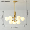 WOMO Frosted Glass Globe Chandelier-WM2915 thumbnail