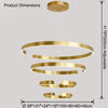 WOMO Gold Tiered Ring Chandelier-WM2916 thumbnail