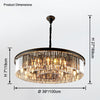 WOMO Smoked Crystal Round Chandelier-WM2919 thumbnail