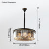 WOMO Smoked Crystal Round Chandelier-WM2919 thumbnail