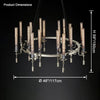 WOMO Candelabra Round Chandelier-WM2924 thumbnail